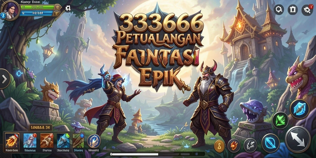Screenshot utama dari gameplay RPG yang mendebarkan.