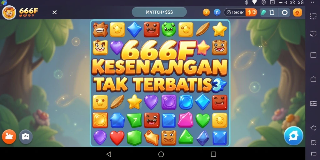 Screenshot menampilkan gameplay seru dari 666F dengan warna-warna cerah.