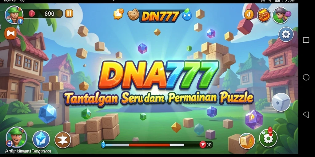 Tampilan menarik gameplay puzzle di DNA777.